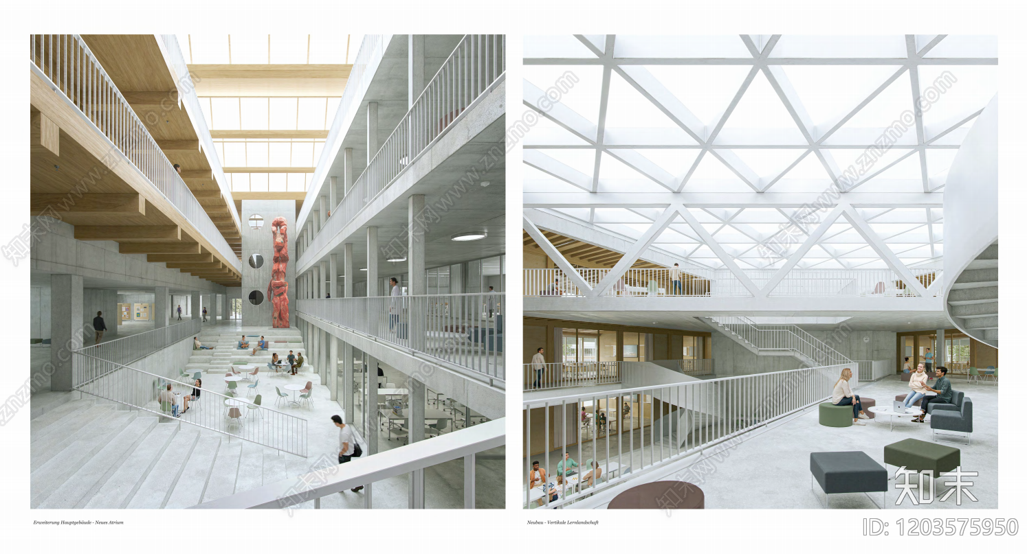 极简原木中小学建筑下载【ID:1203575950】