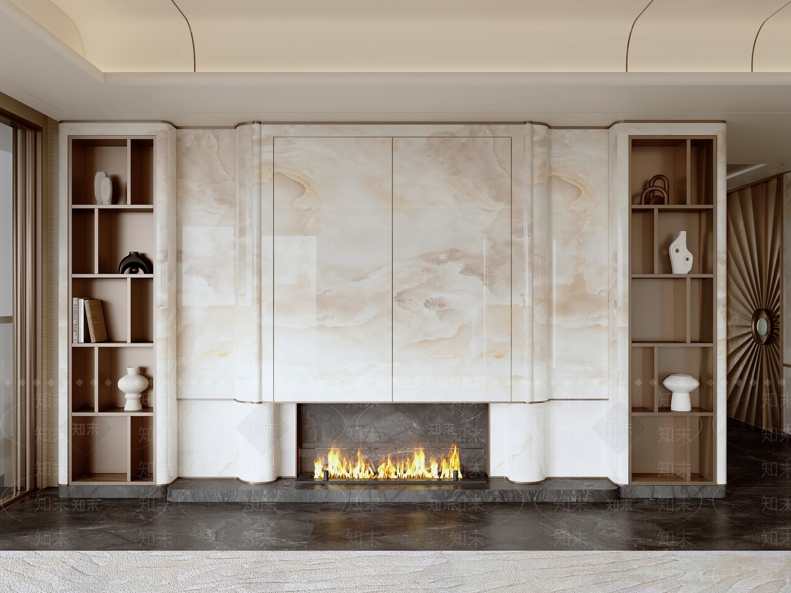 轻奢电视背景墙3D模型下载【ID:1203576525】