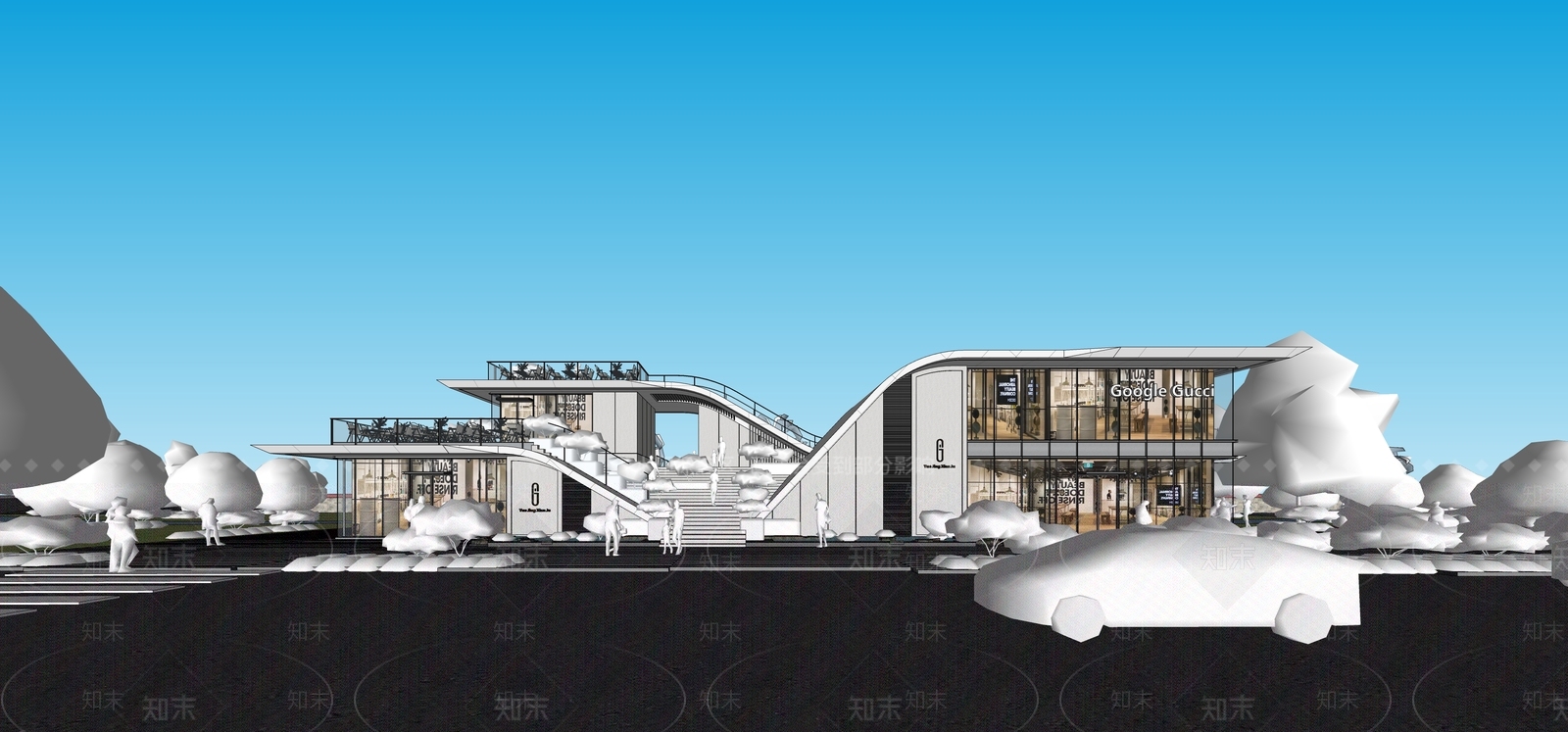 现代简约其他商业建筑SU模型下载【ID:1203577744】