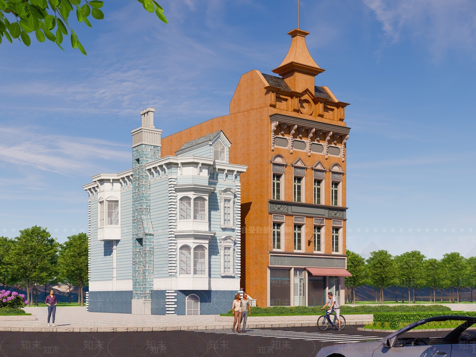 欧式多层住宅SU模型下载【ID:1203976598】