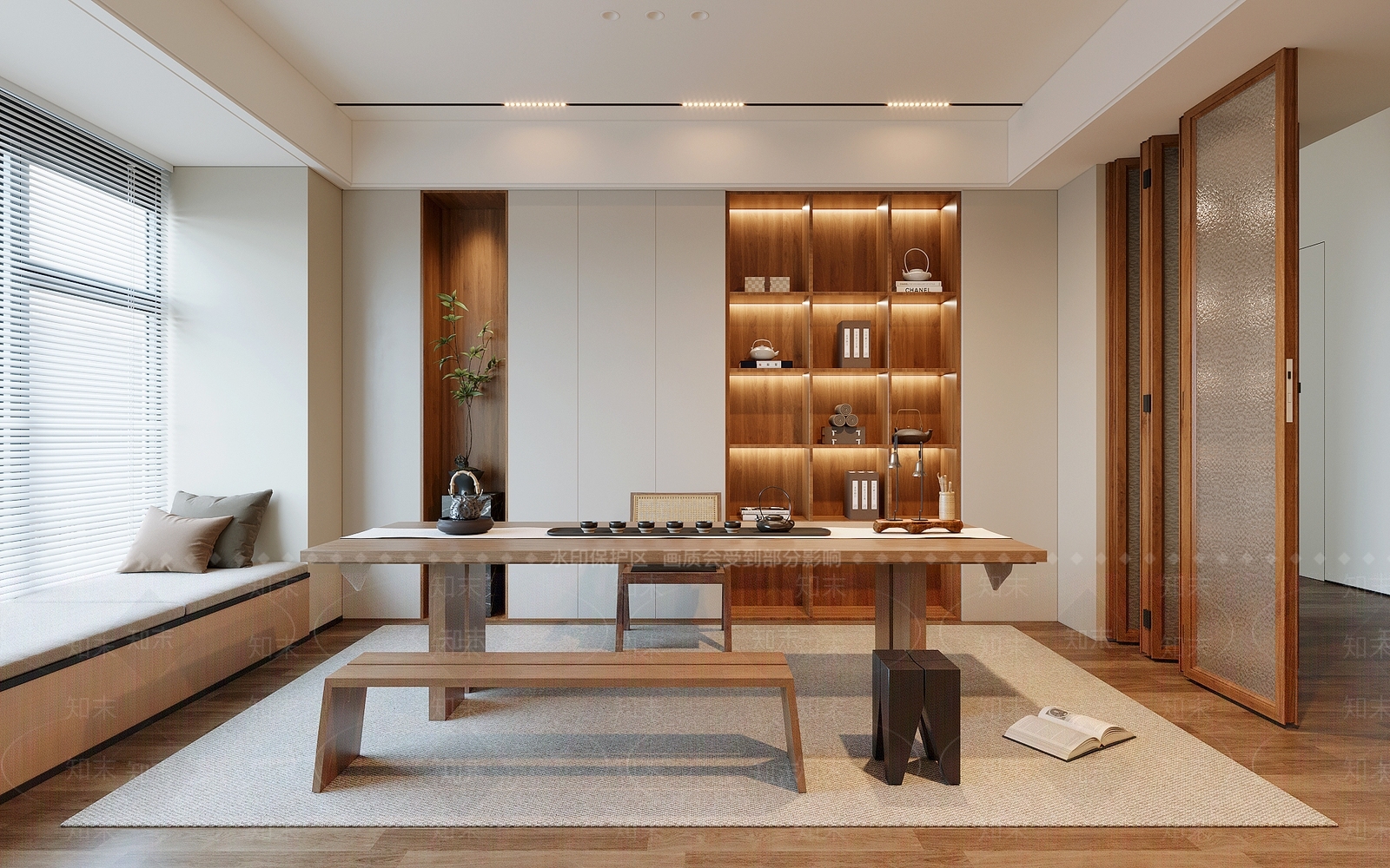 现代中古茶室SU模型下载【ID:1203586455】