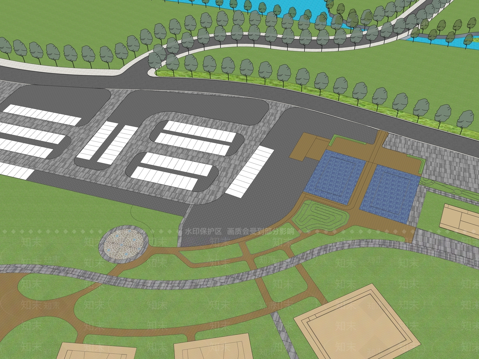 现代乡村公园SU模型下载【ID:1203588915】