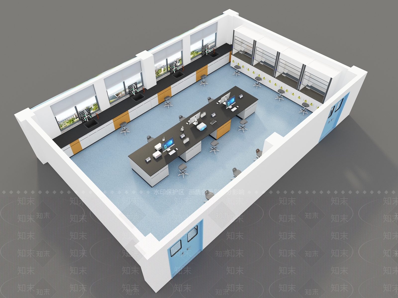 现代实验室3D模型下载【ID:1203592658】