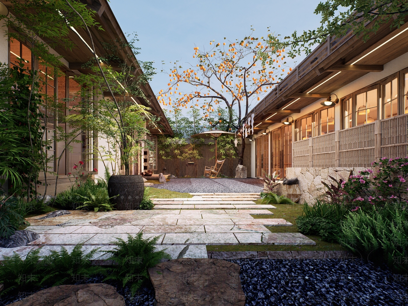 现代乡村庭院SU模型下载【ID:1203594544】