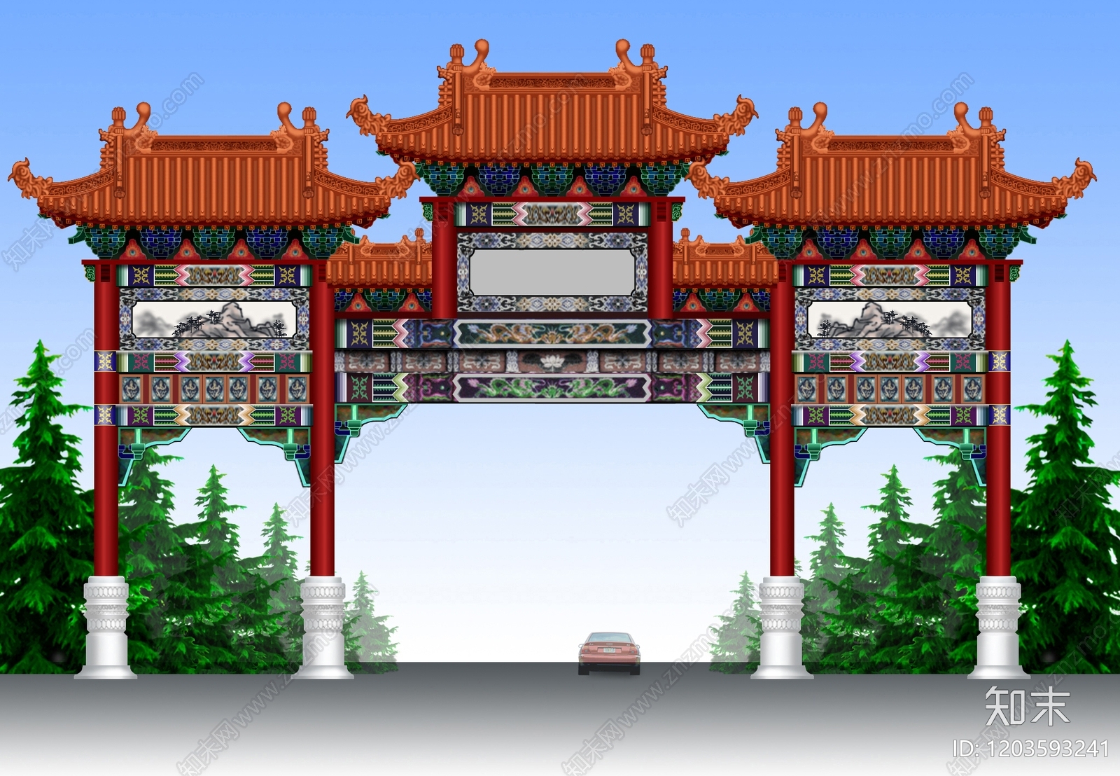 仿古建筑施工图下载【ID:1203593241】