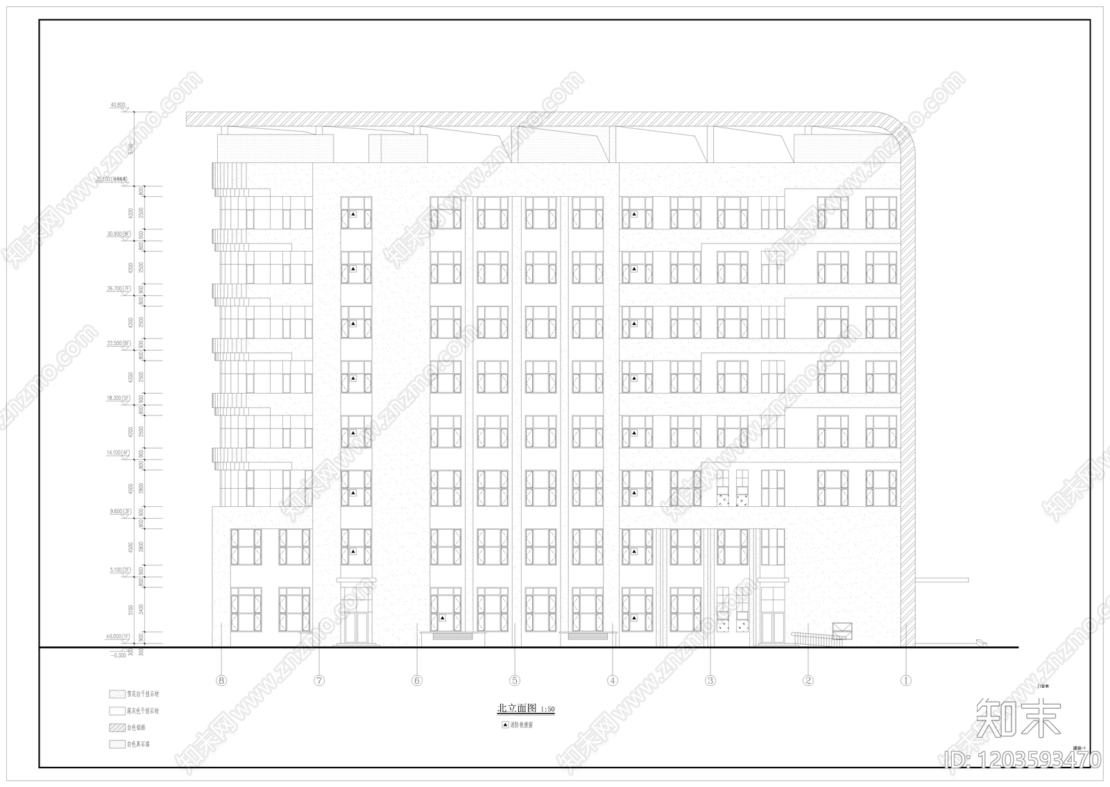 现代医院建筑cad施工图下载【ID:1203593470】