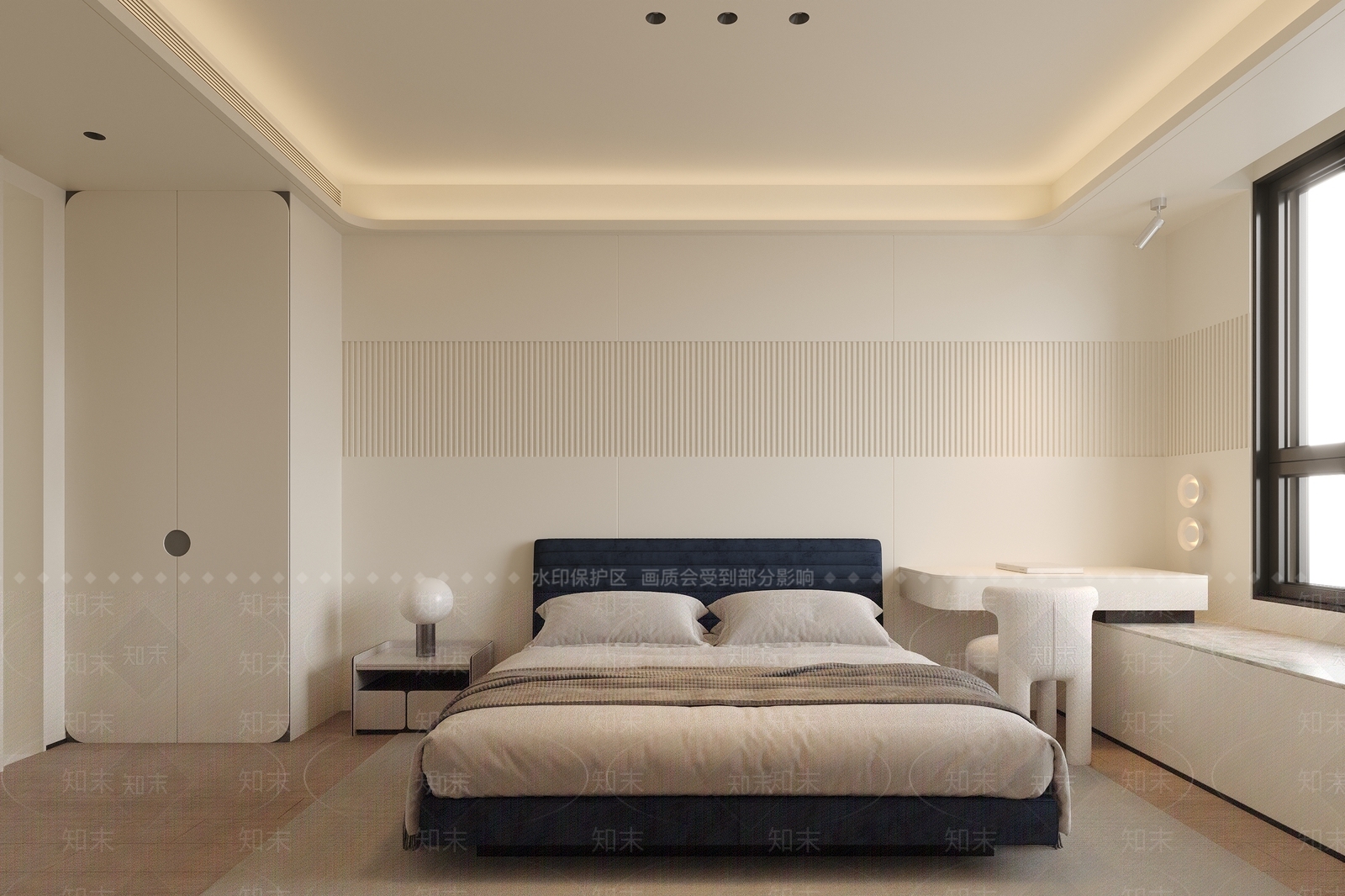 现代极简通用儿童房3D模型下载【ID:1203594589】