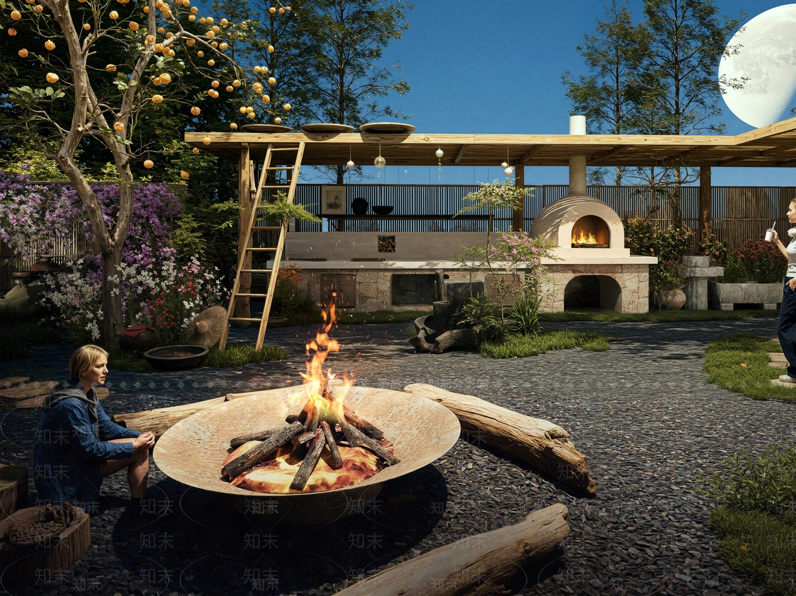 现代乡村庭院SU模型下载【ID:1203595324】