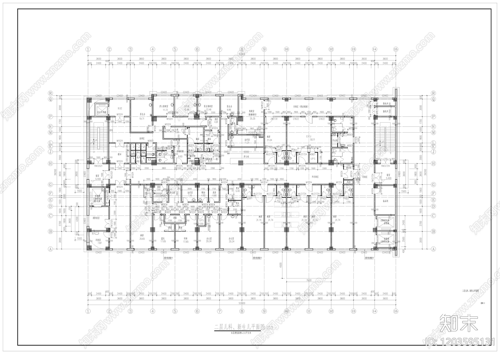 现代医院建筑cad施工图下载【ID:1203595131】