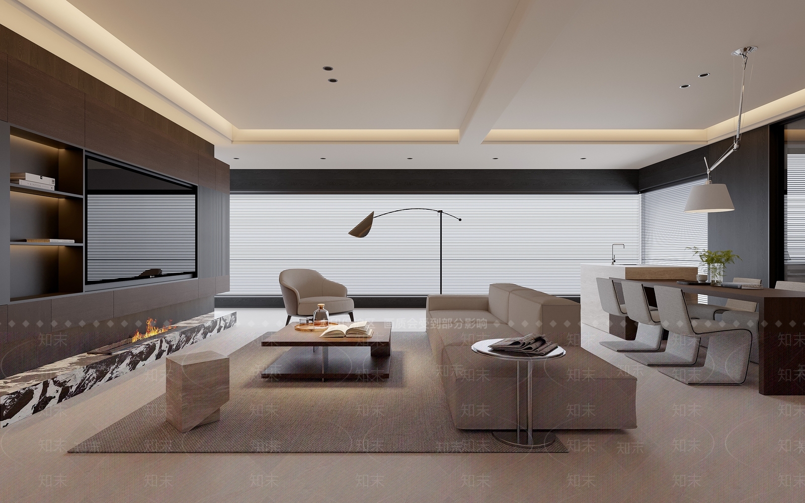 现代客餐厅3D模型下载【ID:1221825183】