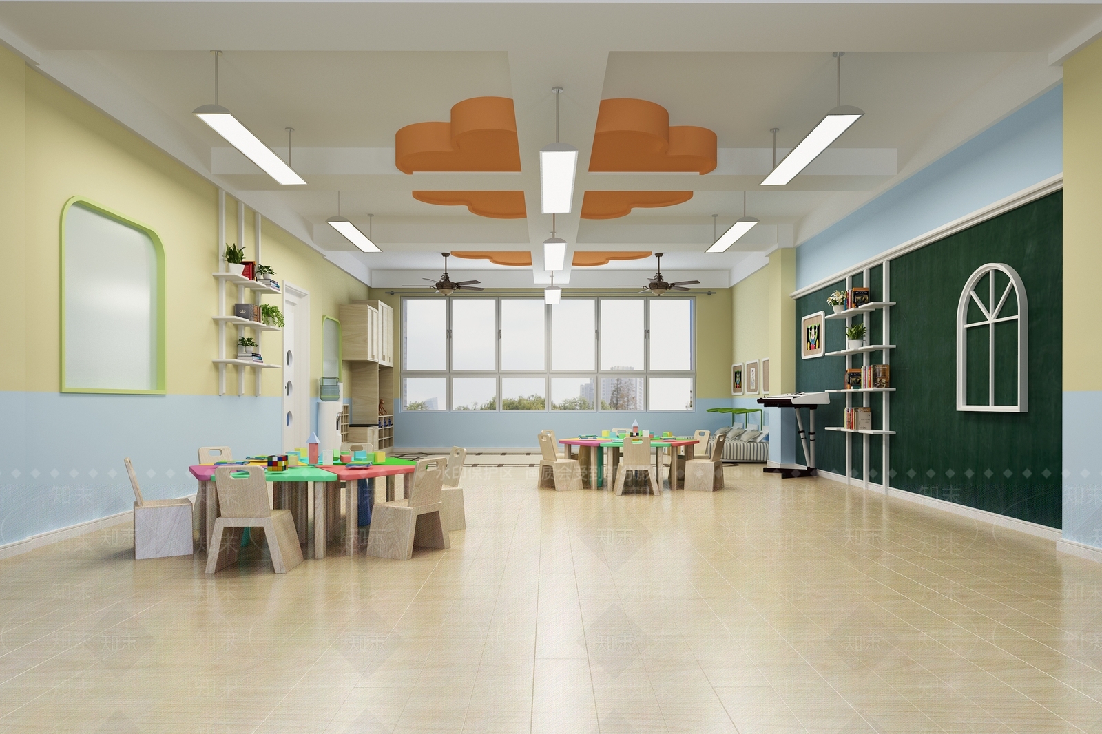现代幼儿园3D模型下载【ID:1203598574】