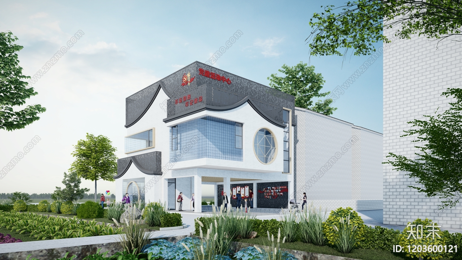 现代新中式其他公共建筑cad施工图下载【ID:1203600121】