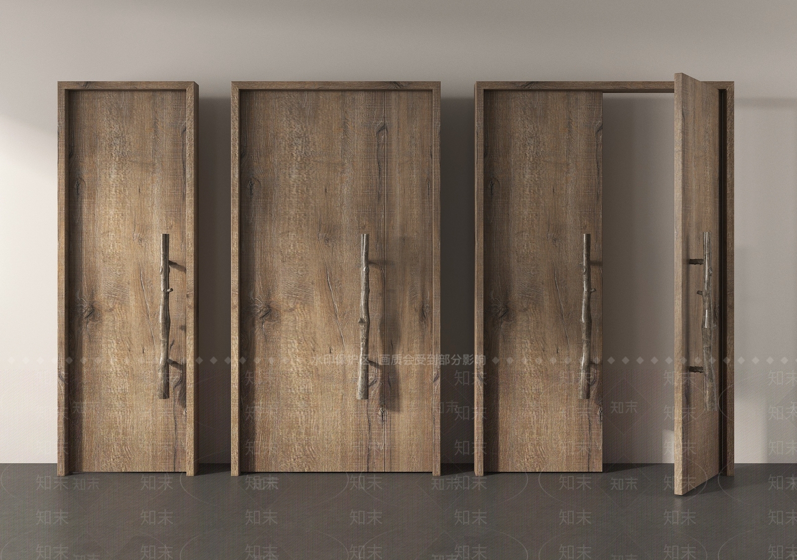 中式复古双开门3D模型下载【ID:1203600124】