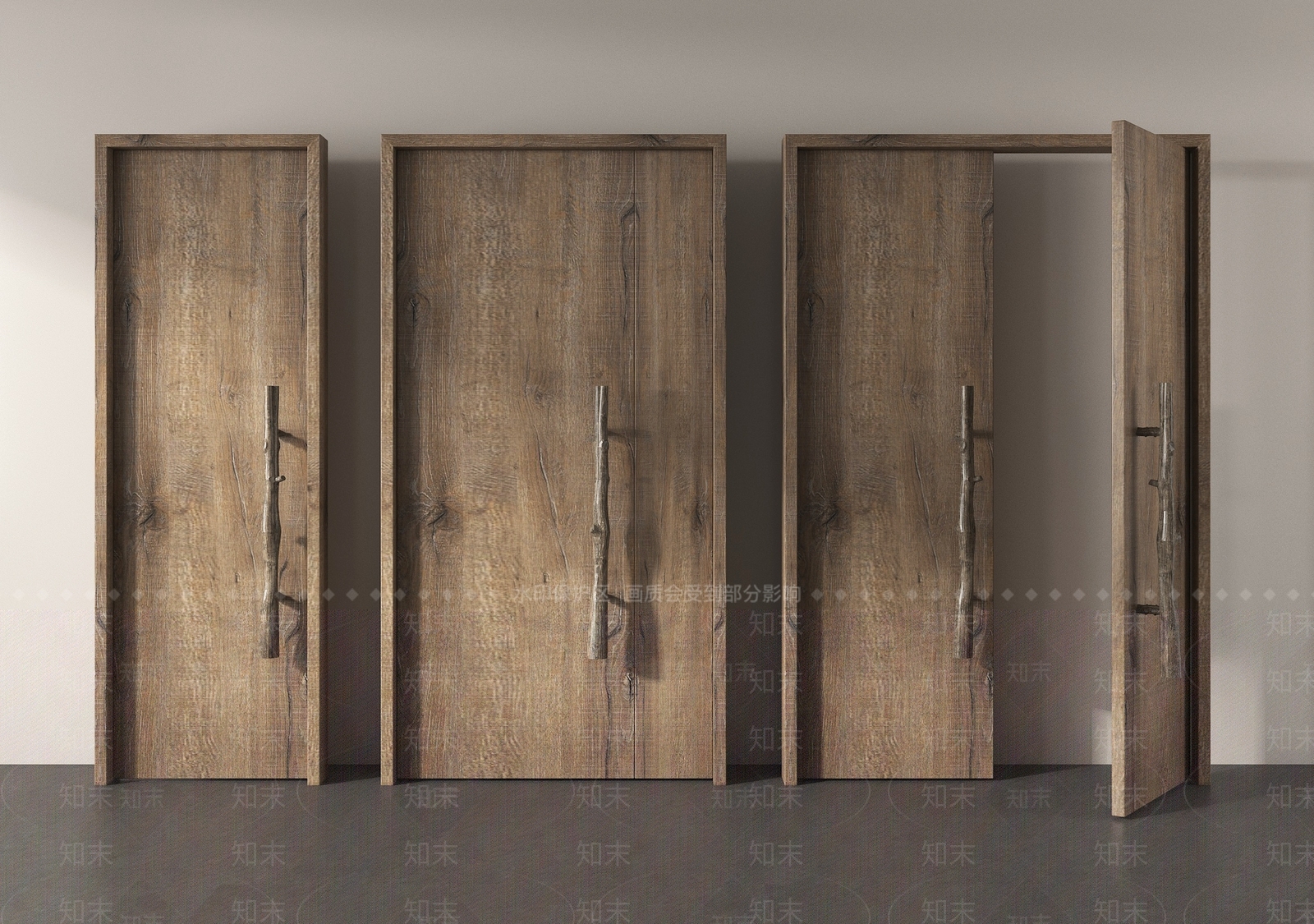 中式复古双开门SU模型下载【ID:1203600188】