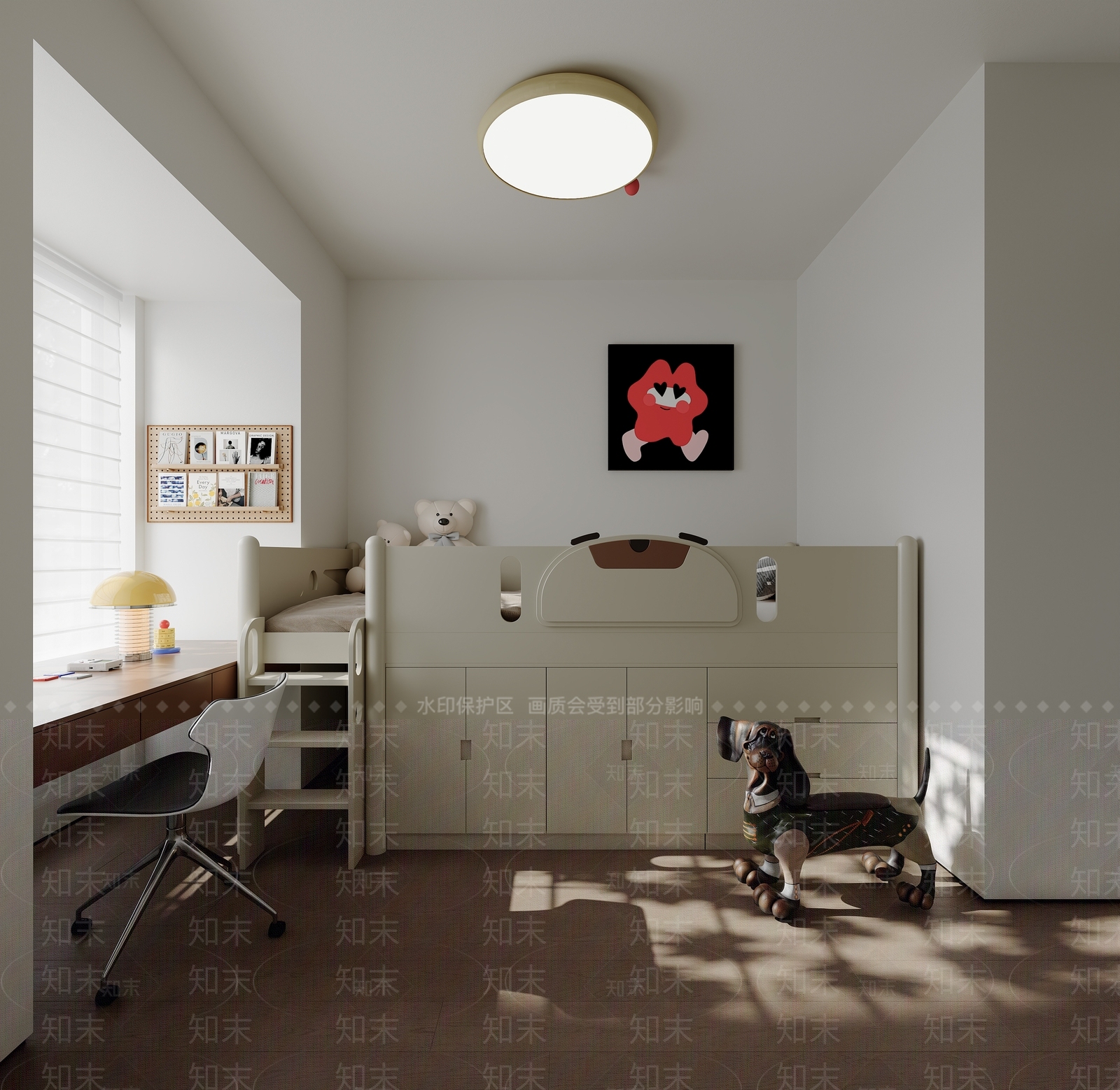 现代极简榻榻米卧室3D模型下载【ID:1203600515】