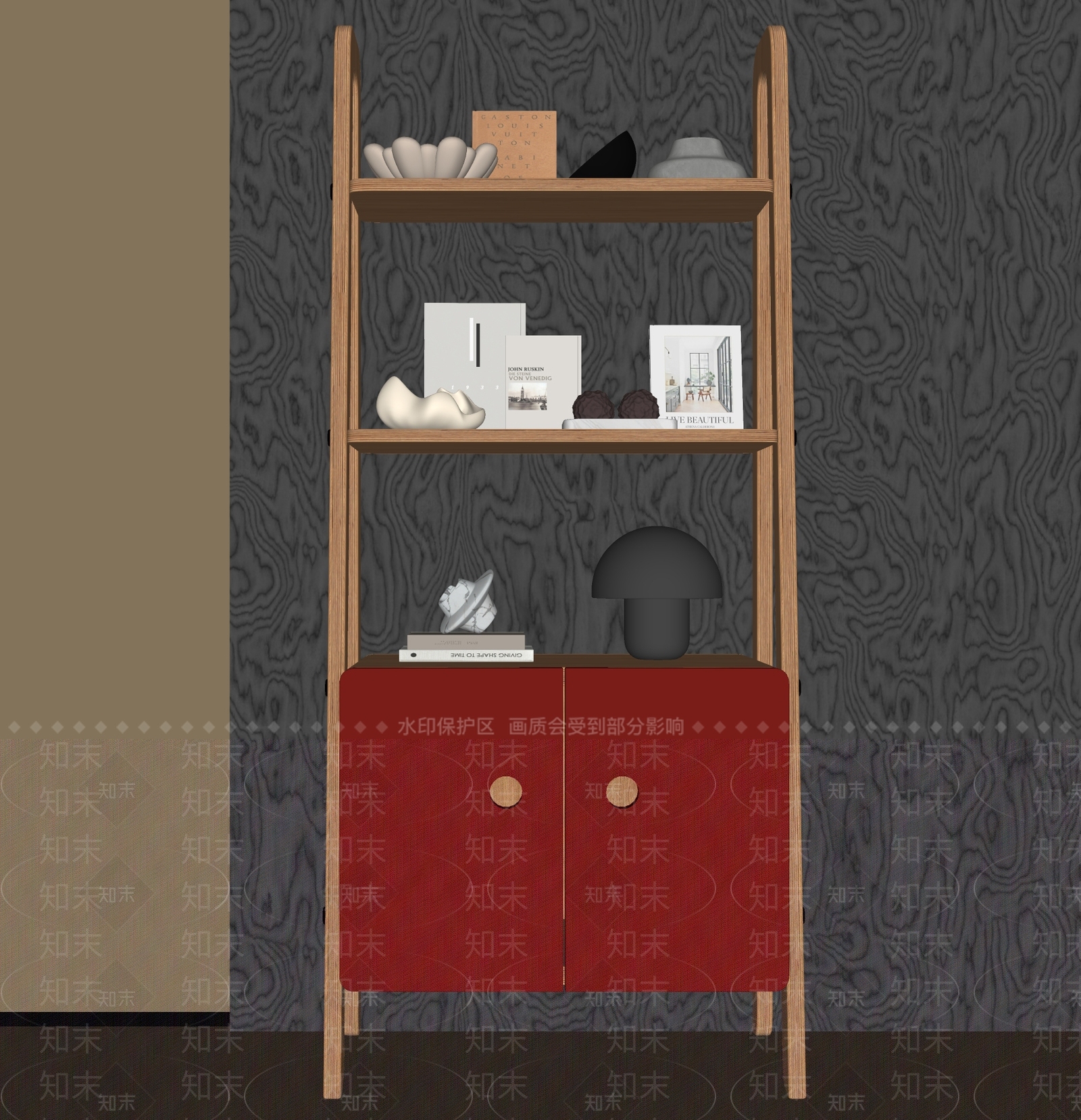 现代中古置物架SU模型下载【ID:1203600691】
