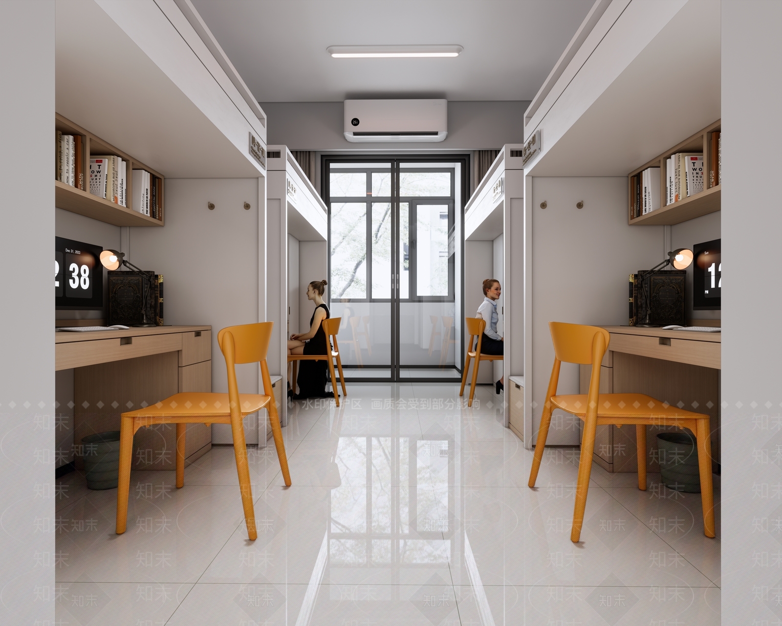 现代宿舍SU模型下载【ID:1203601886】