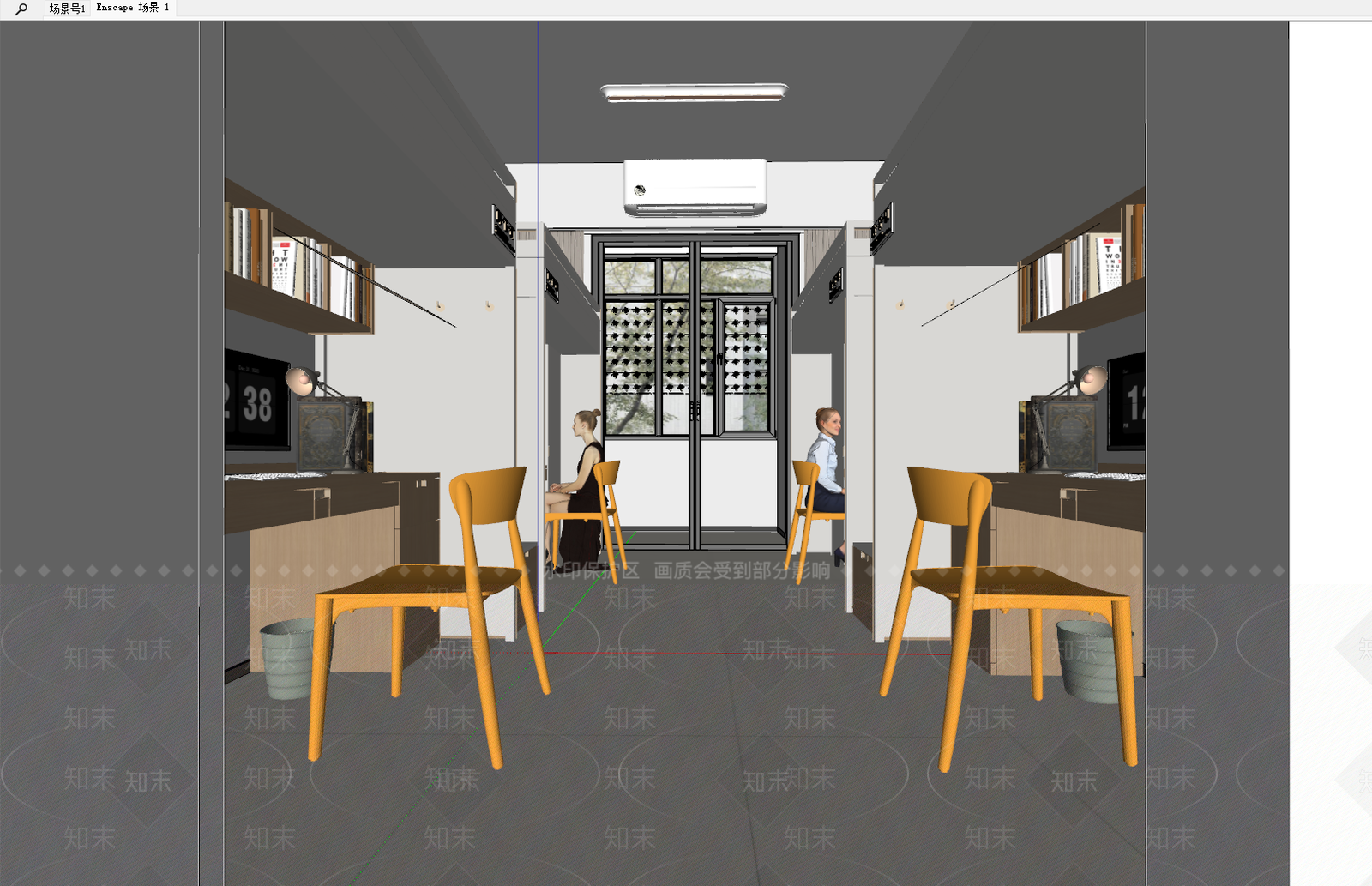 现代宿舍SU模型下载【ID:1203601886】