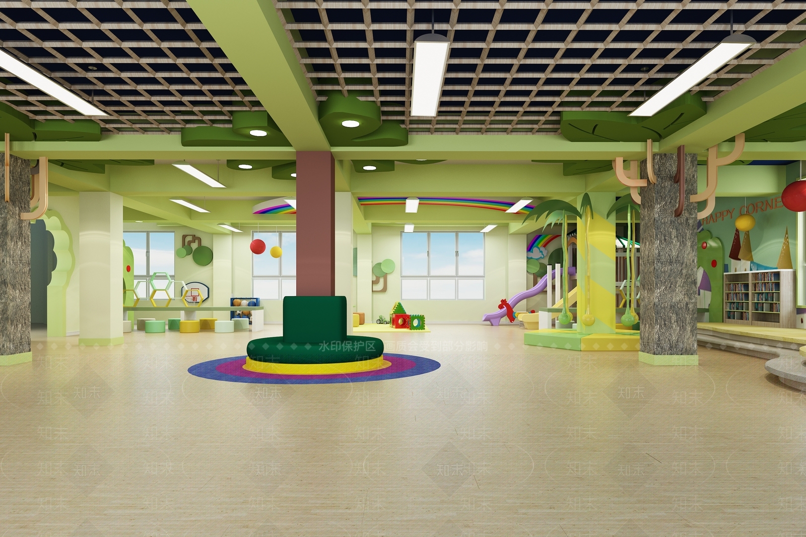现代幼儿园3D模型下载【ID:1203602089】
