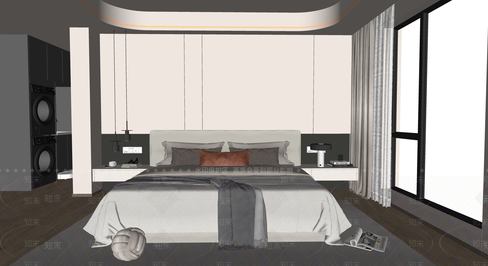 现代家居卧室SU模型下载【ID:1203602562】