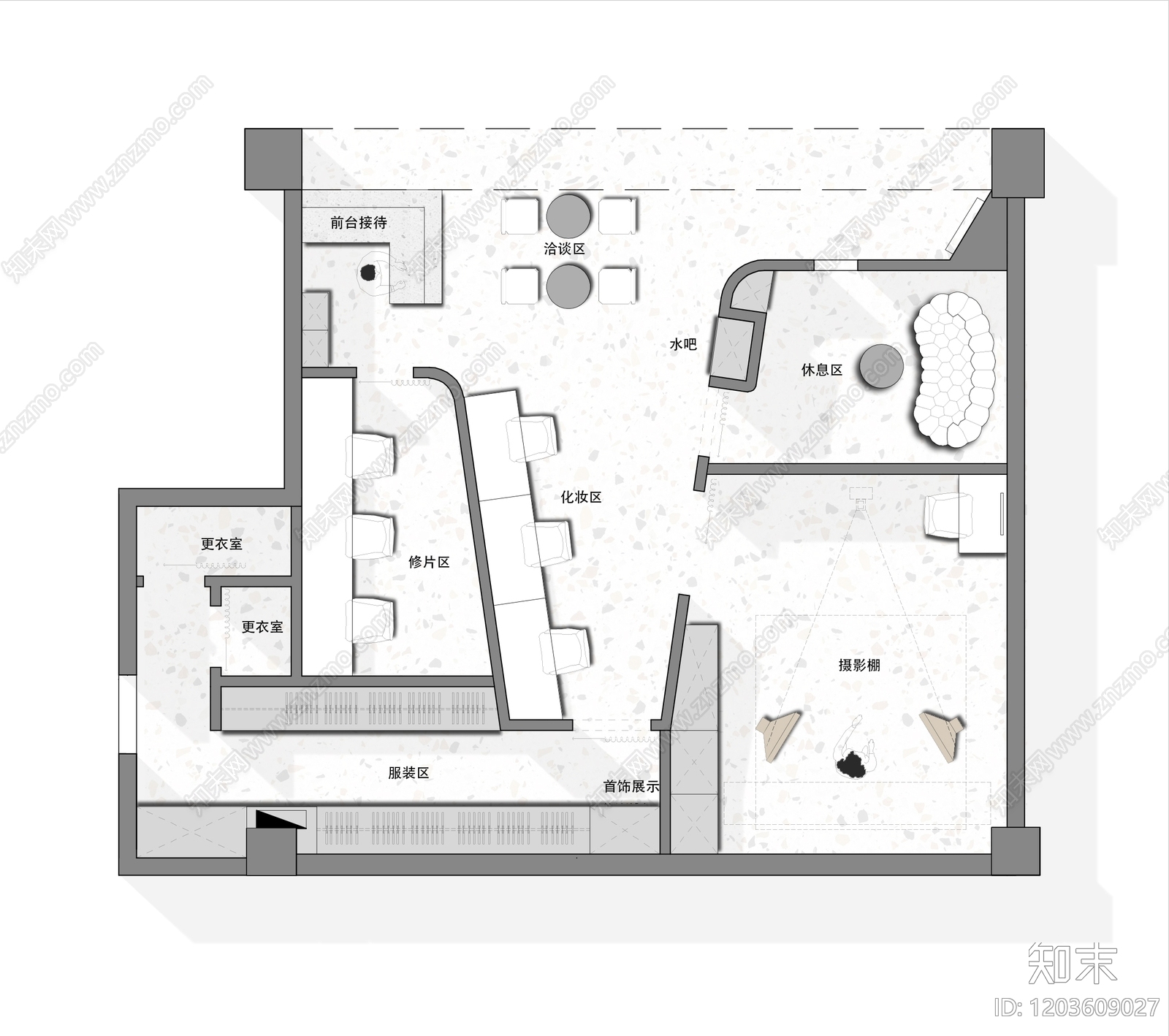 现代其他商业空间cad施工图下载【ID:1203609027】