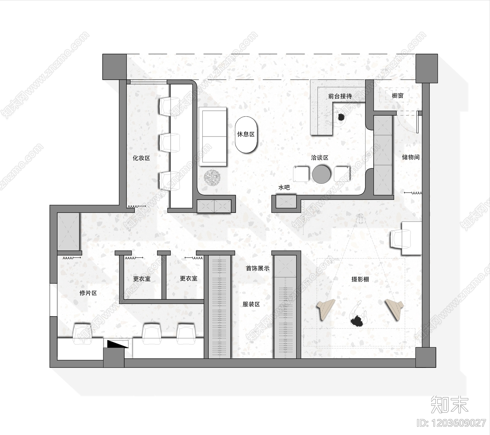 现代其他商业空间cad施工图下载【ID:1203609027】