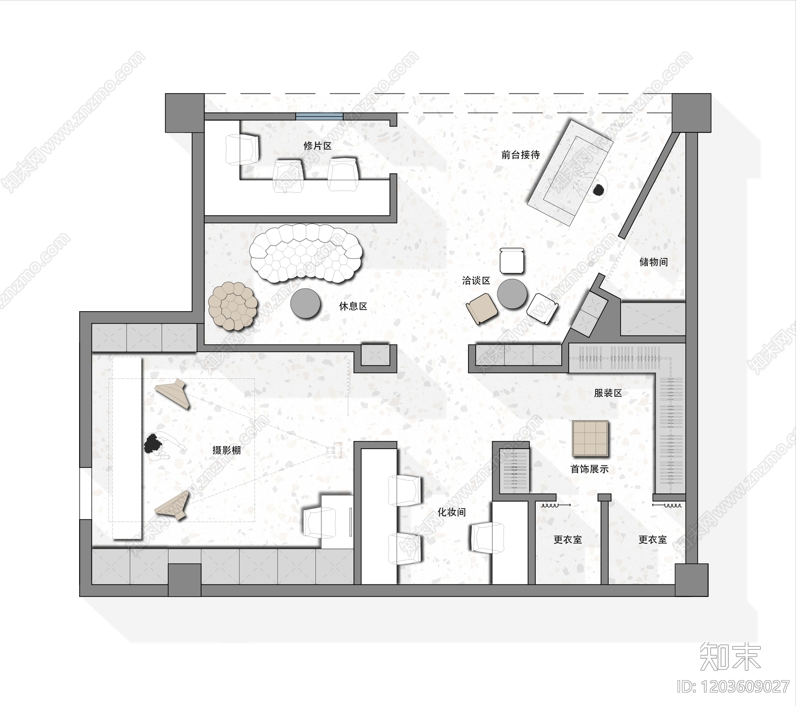 现代其他商业空间cad施工图下载【ID:1203609027】