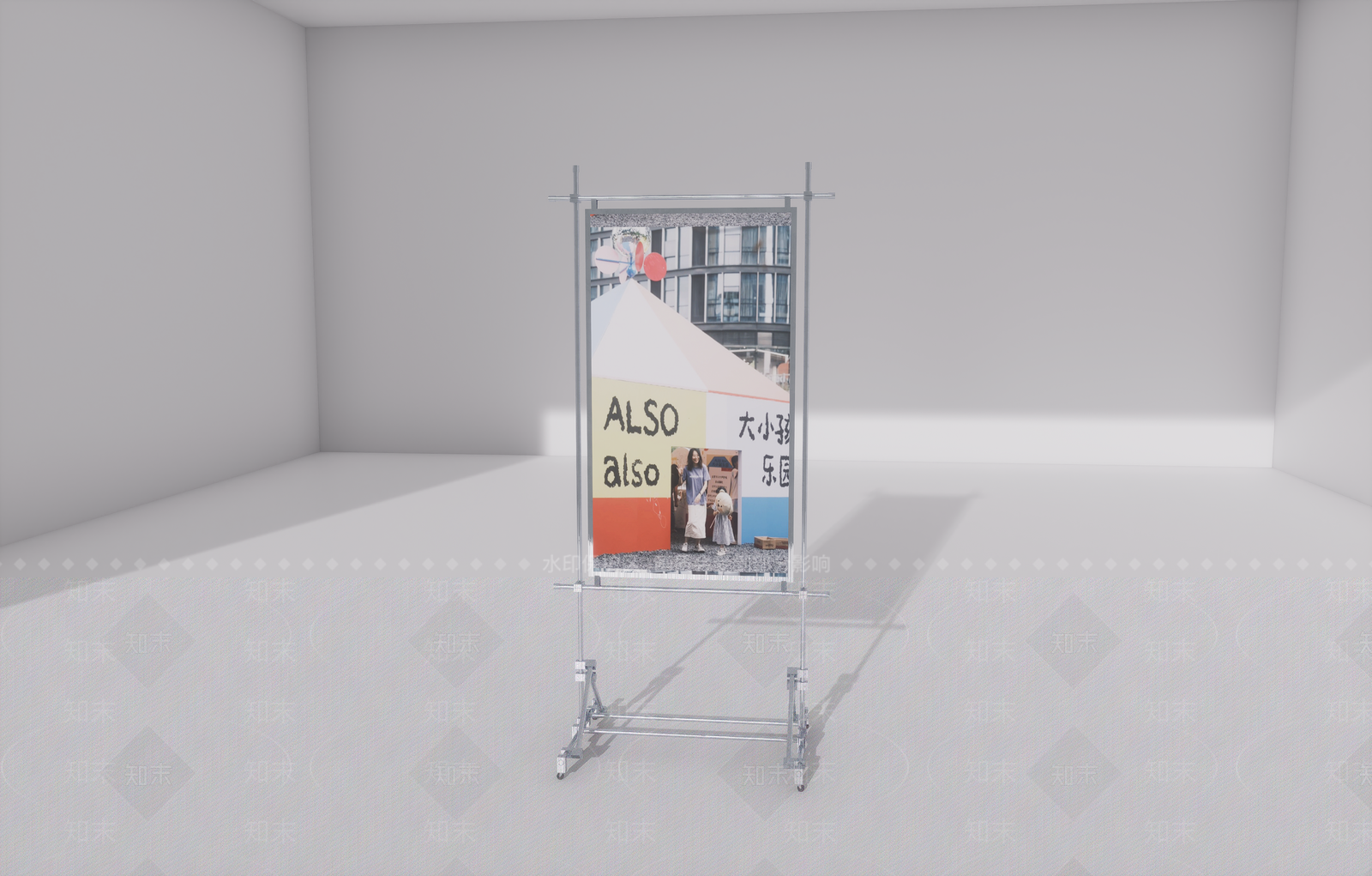 工业现代广告牌SU模型下载【ID:1203607860】