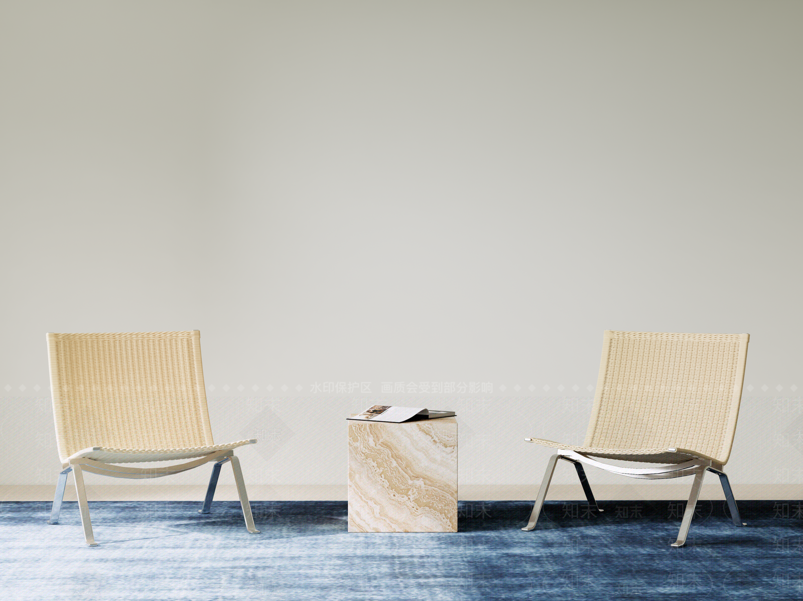 现代复古休闲椅SU模型下载【ID:1203607754】