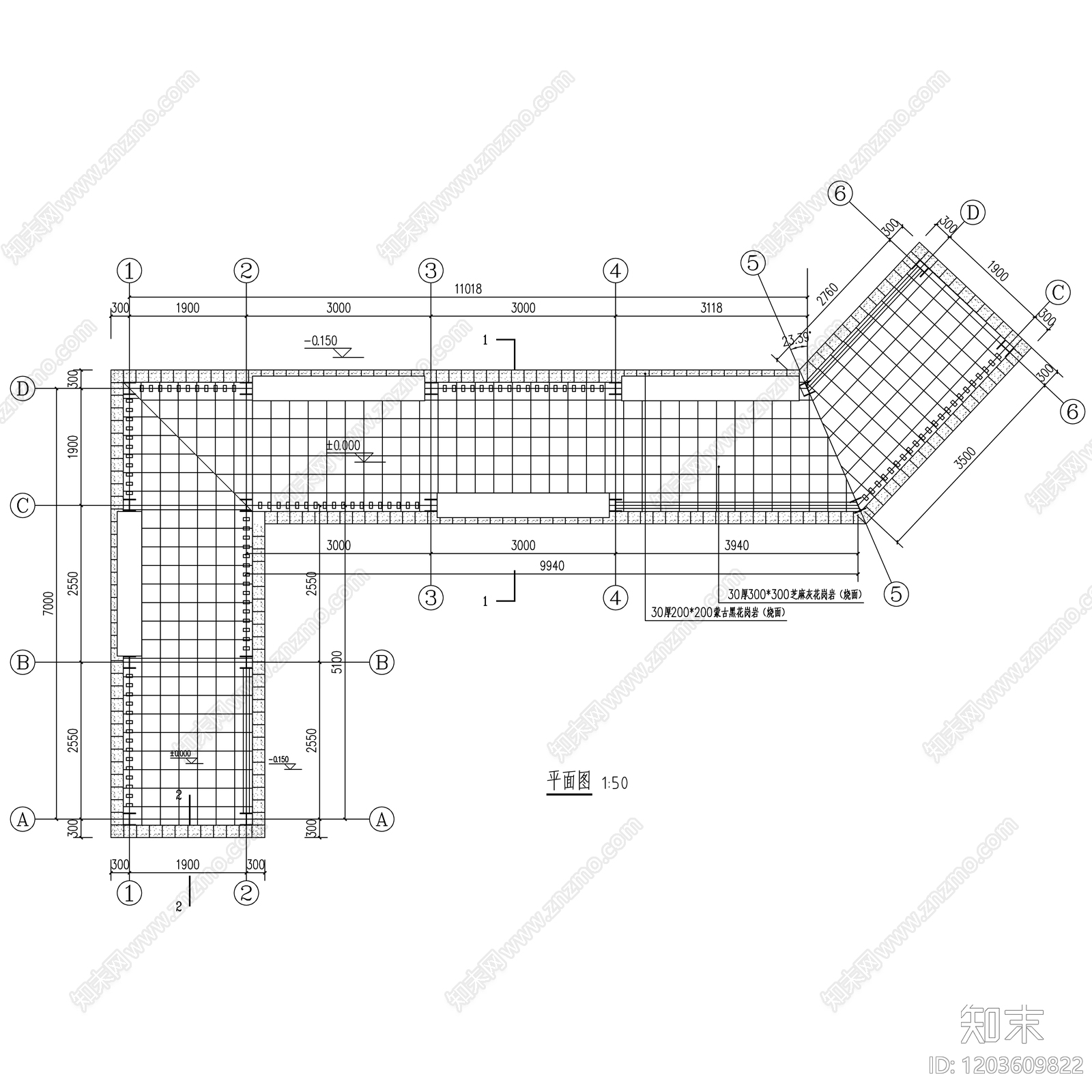 新中式简约廊架cad施工图下载【ID:1203609822】