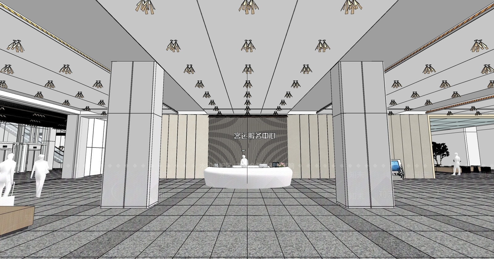 现代其他公共空间SU模型下载【ID:1203610150】