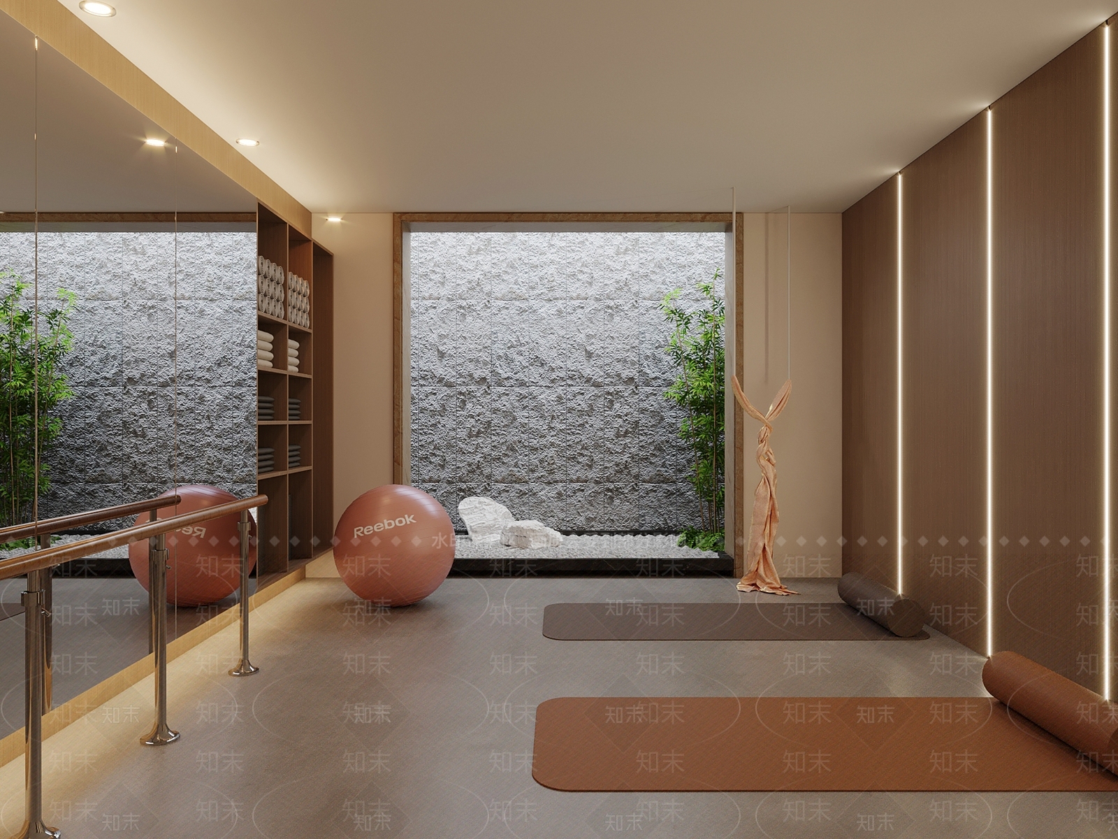 现代瑜伽室3D模型下载【ID:1203610225】