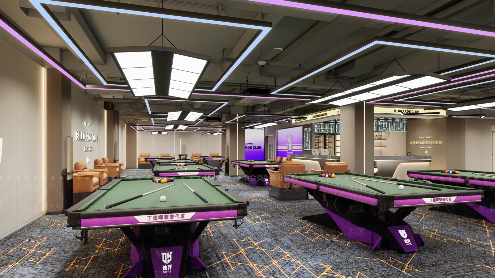 现代工业台球室SU模型下载【ID:1203613027】