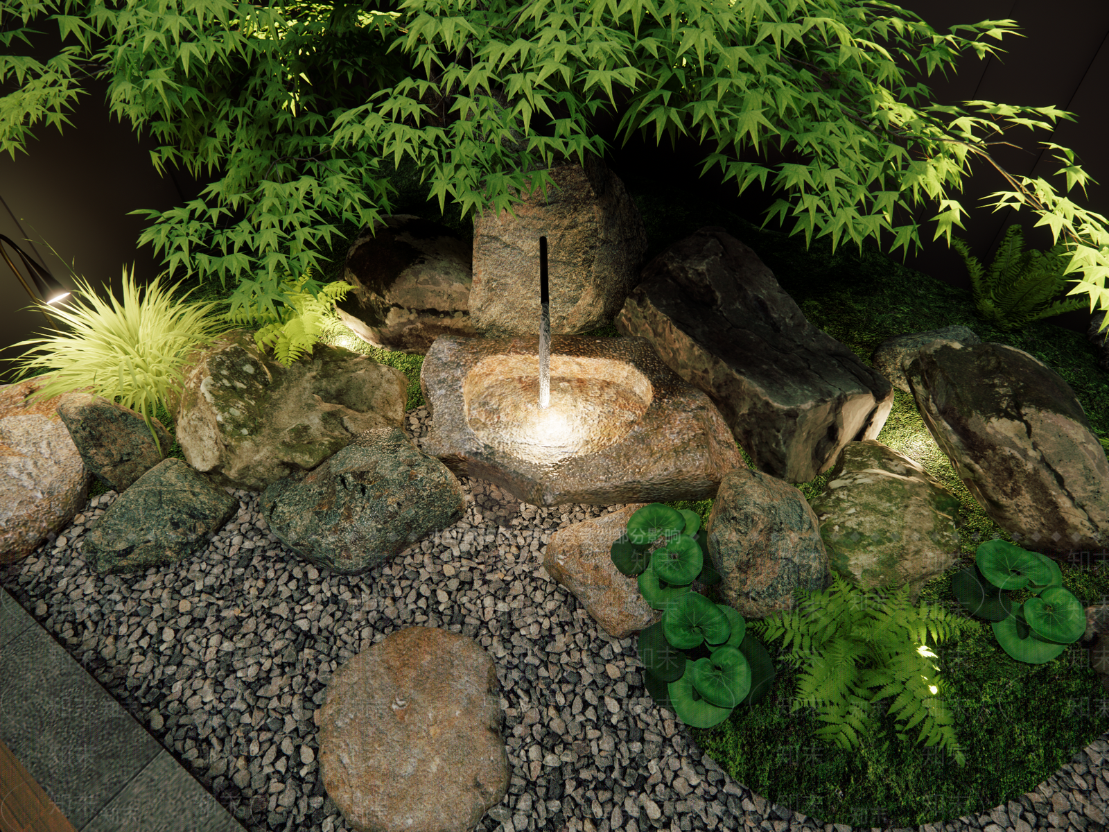 新中式禅意其他景观小品SU模型下载【ID:1203615041】