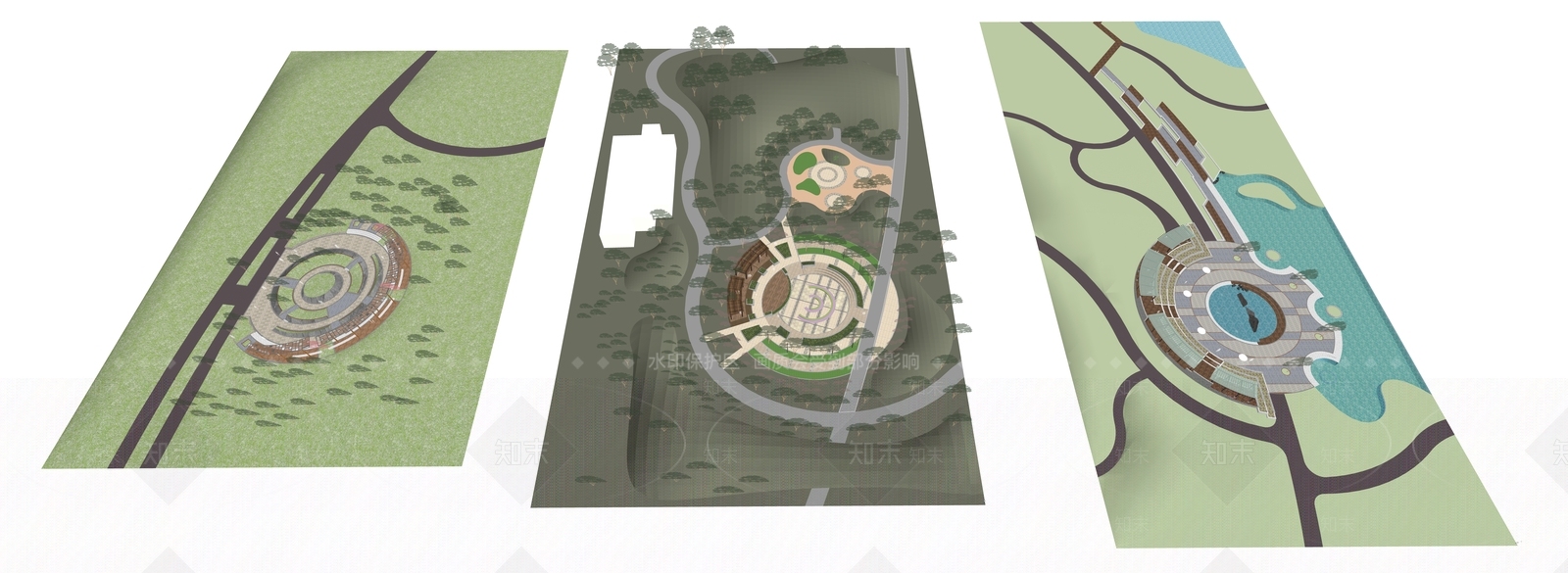 现代轻奢景观公园SU模型下载【ID:1203615551】