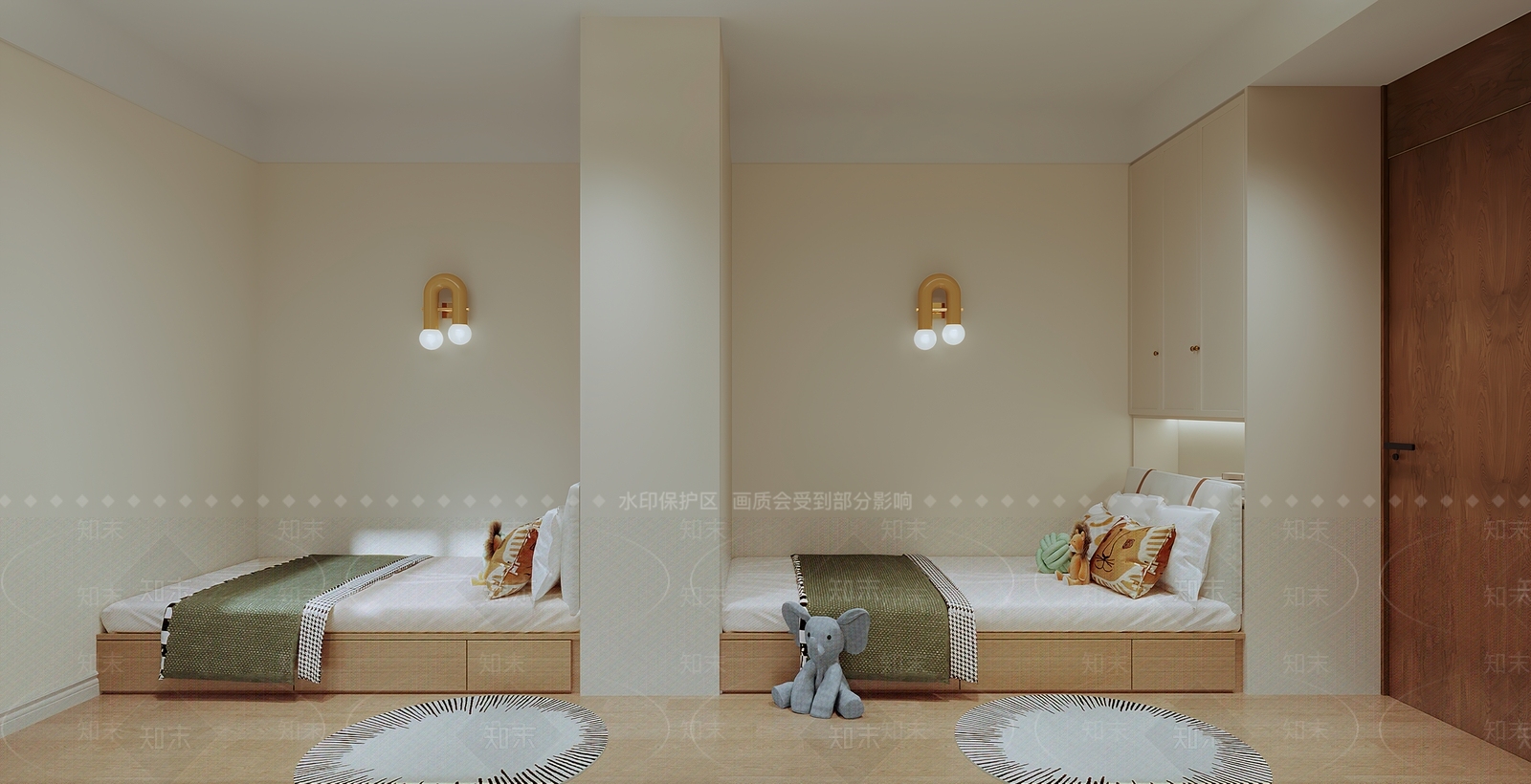 现代榻榻米卧室3D模型下载【ID:1203619242】