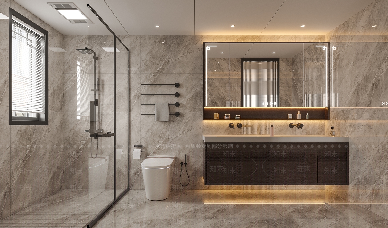 新中式现代卫生间3D模型下载【ID:1203623518】