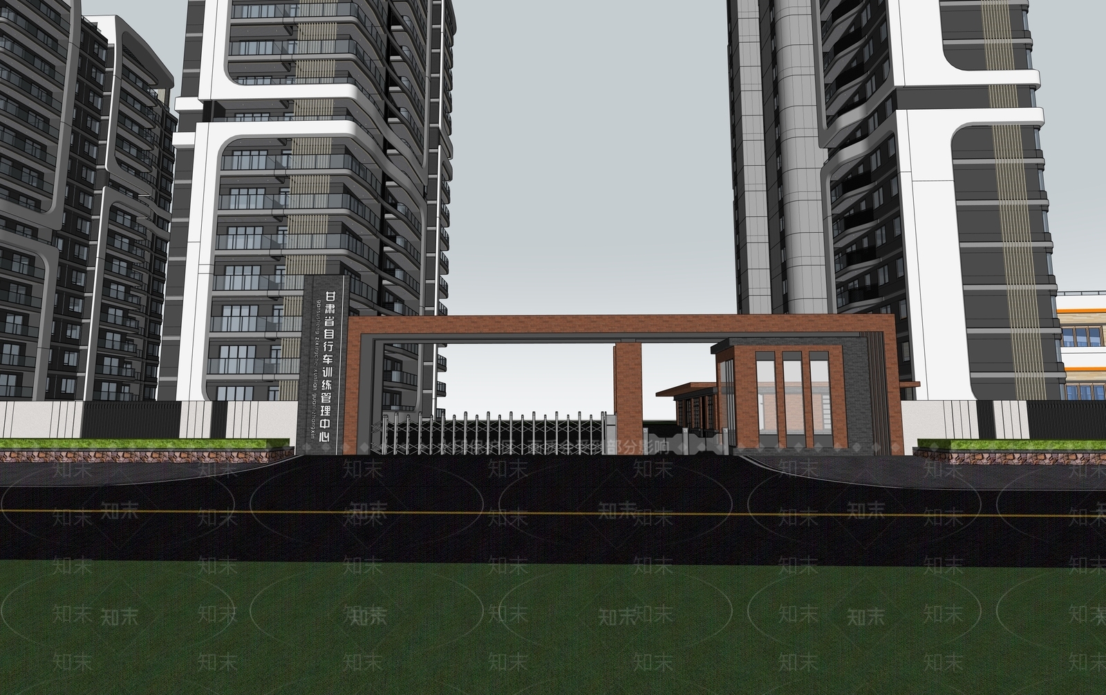 现代入口大门SU模型下载【ID:1203624125】