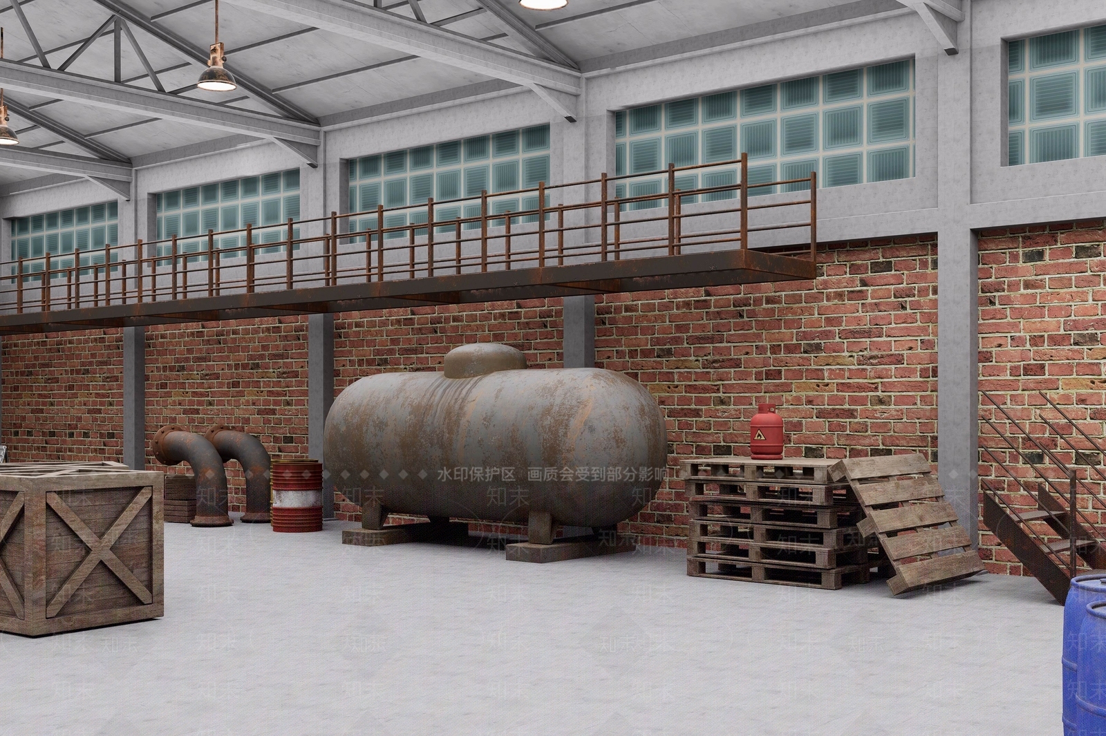 欧式车间3D模型下载【ID:1203624393】