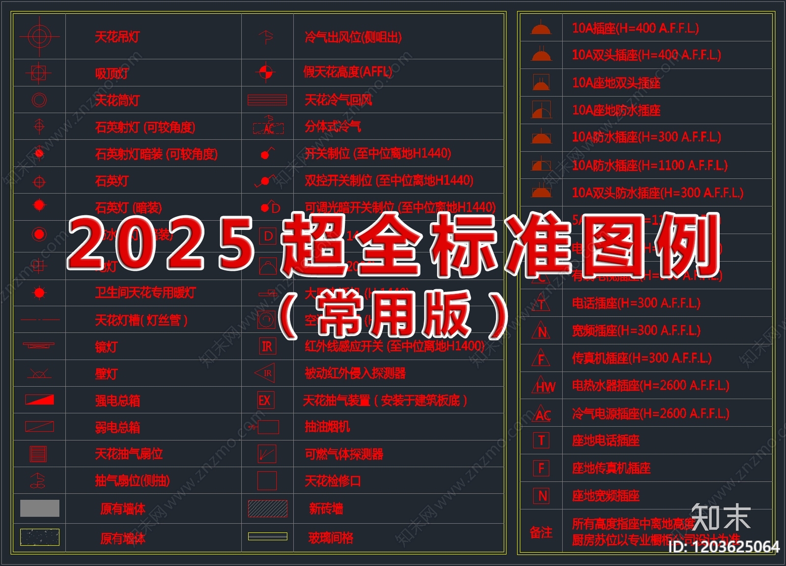 2025最新超全标准图例施工图下载【ID:1203625064】