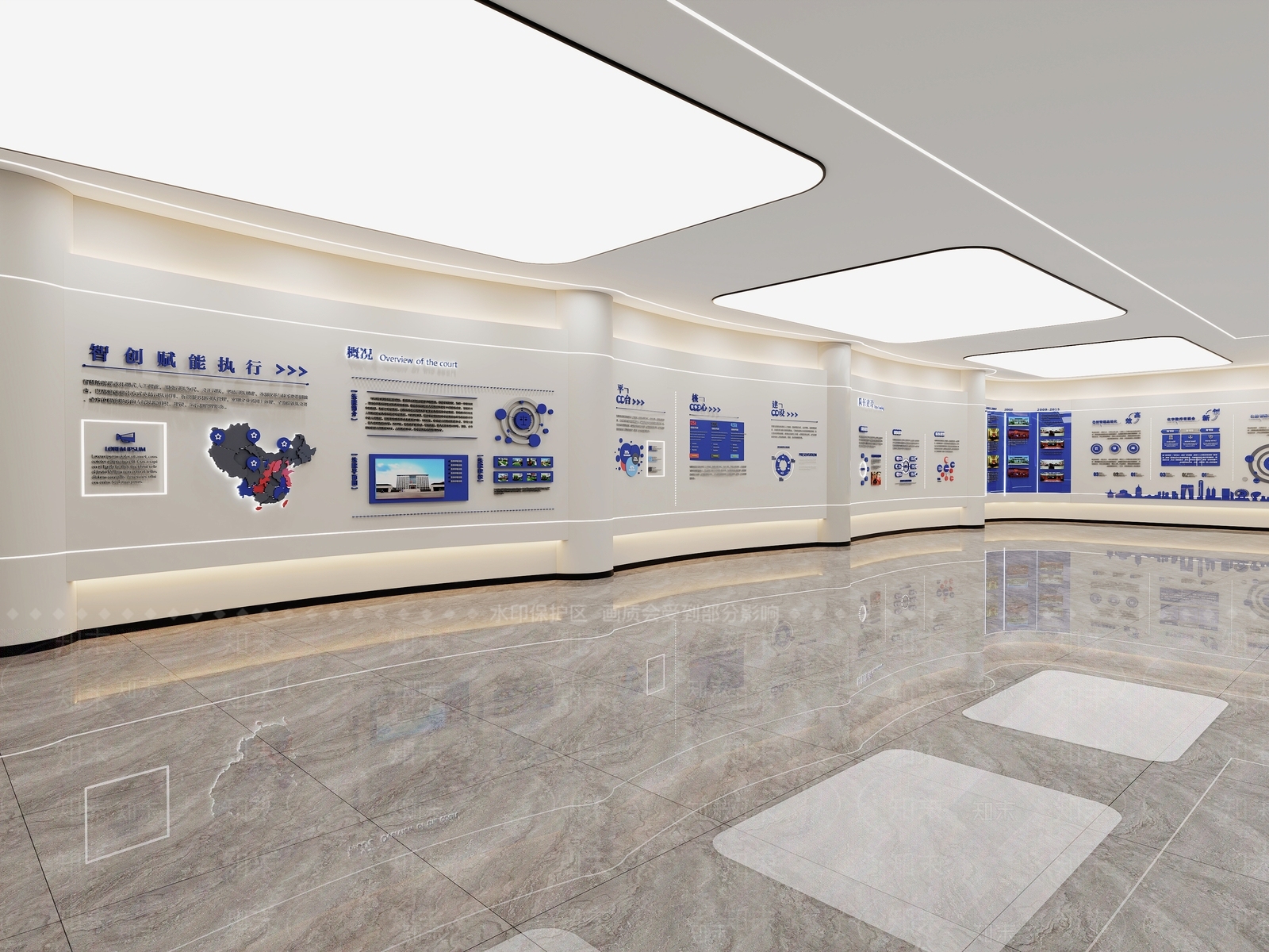 现代企业文化展厅3D模型下载【ID:1203626045】