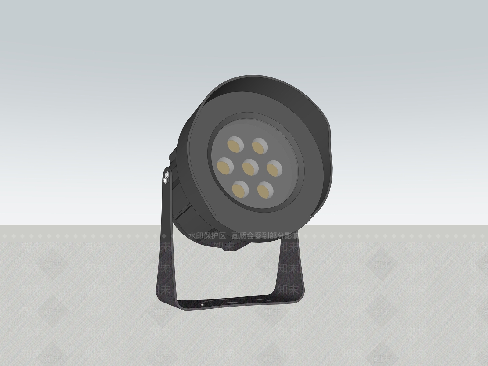 现代简约筒灯射灯SU模型下载【ID:1203627707】