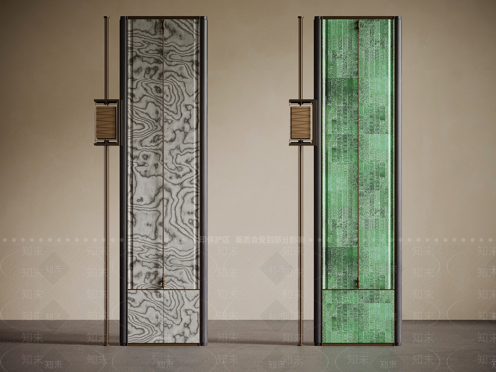 现代屏风3D模型下载【ID:1203628009】