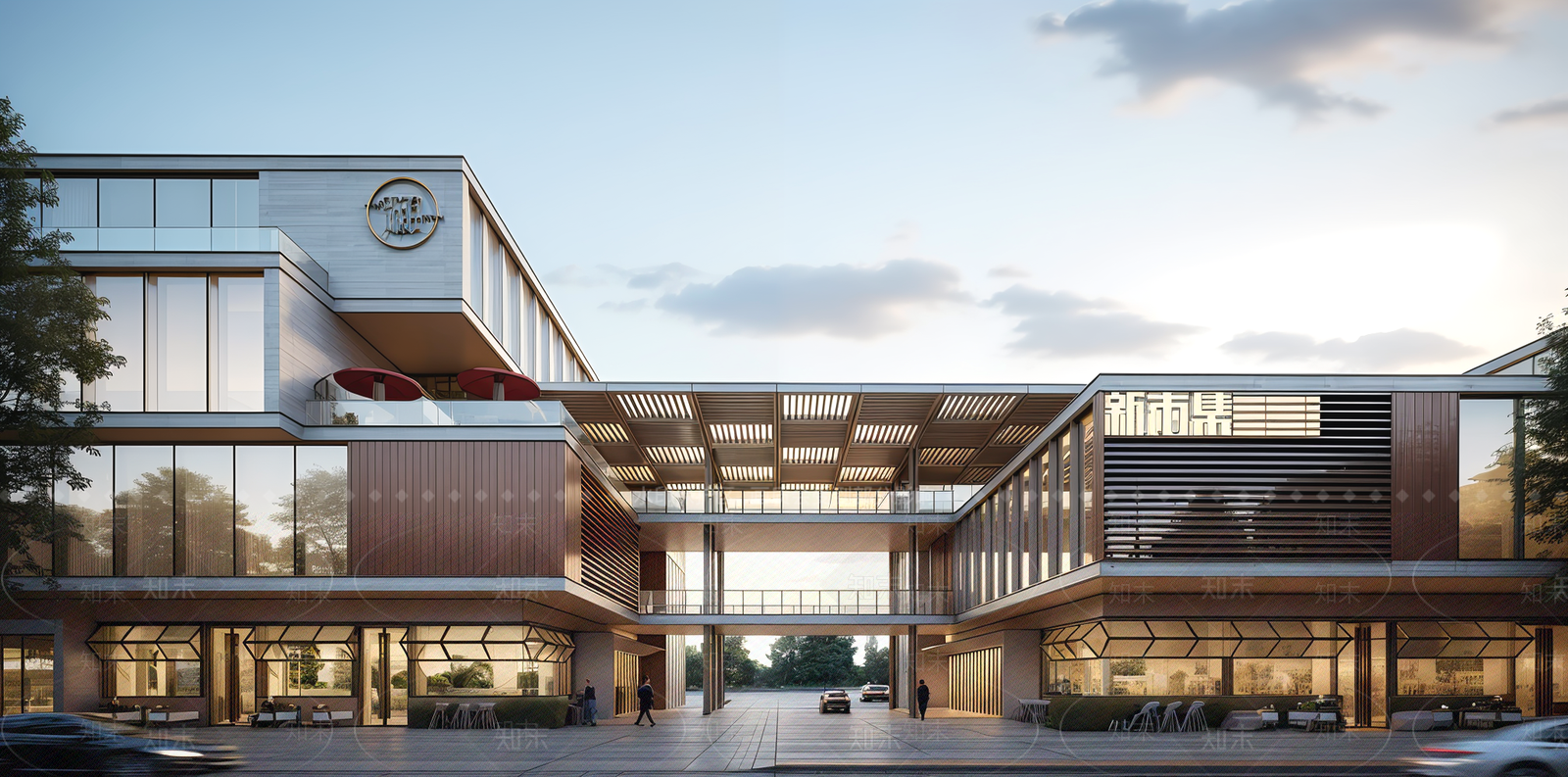 现代轻奢商业街SU模型下载【ID:1203628310】