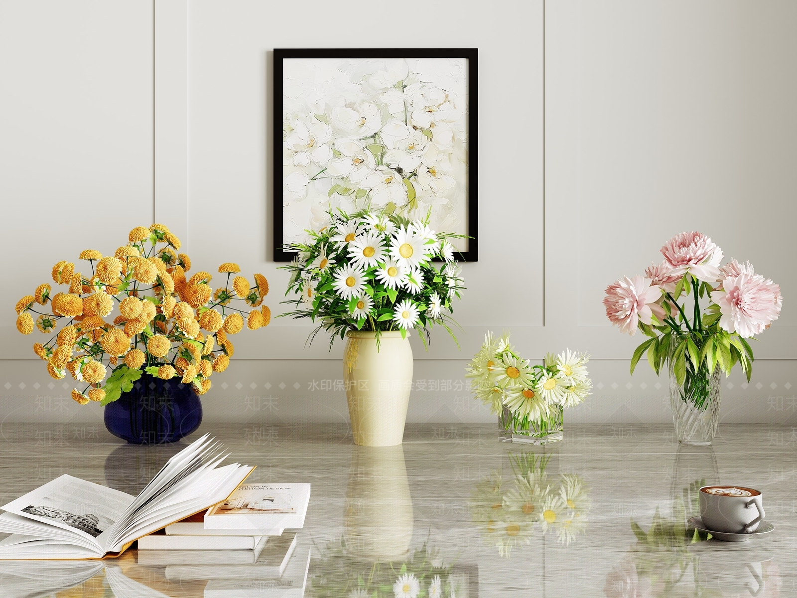 现代花艺3D模型下载【ID:1203628675】