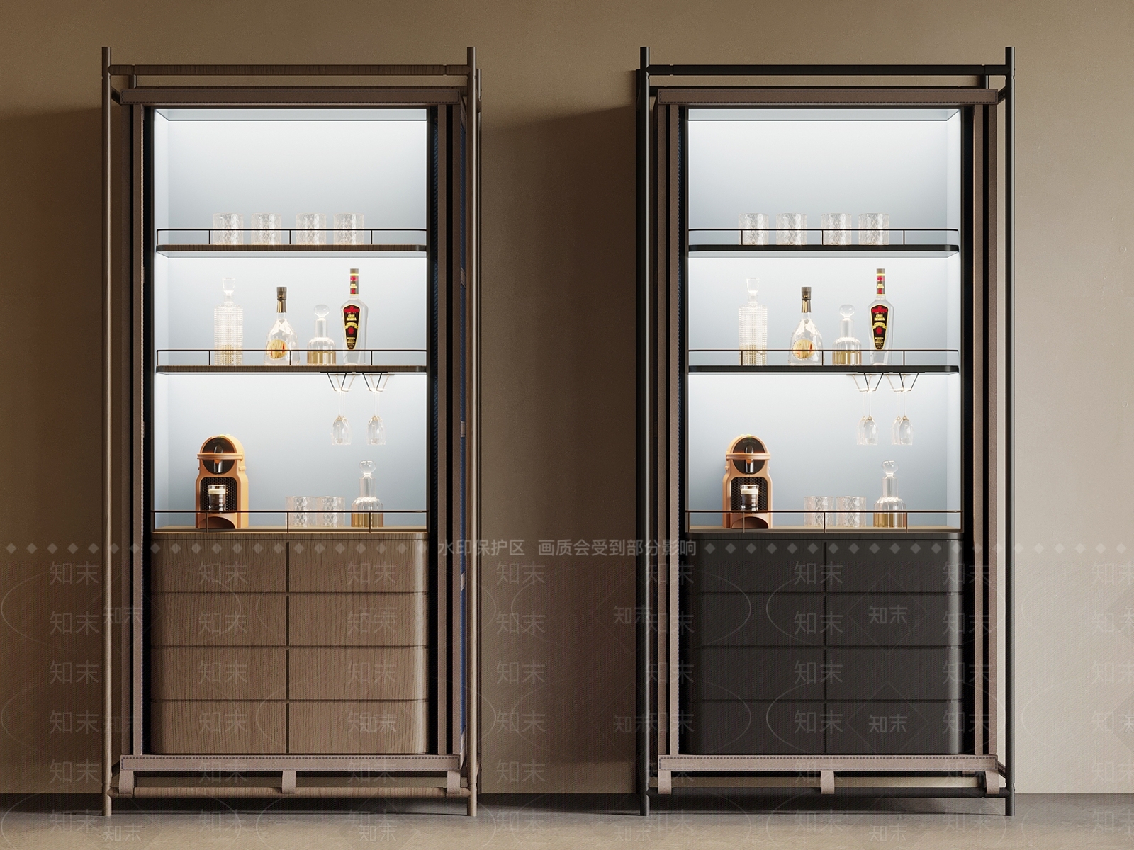 现代酒柜SU模型下载【ID:1203628892】