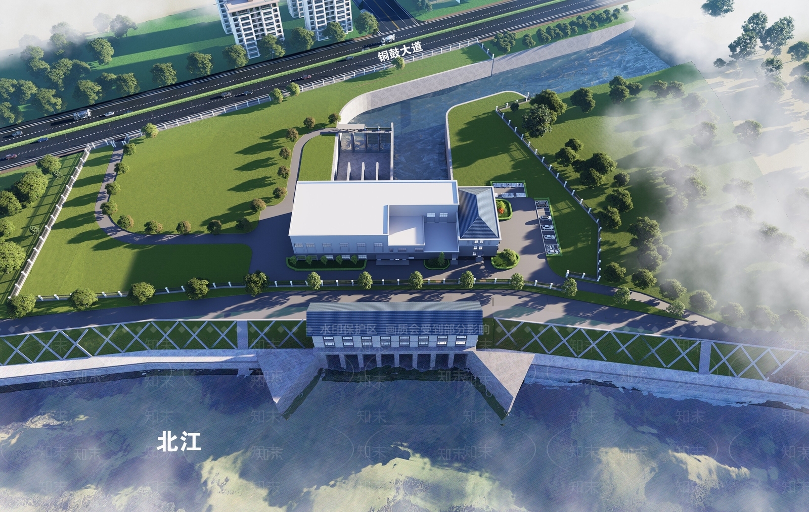 现代鸟瞰规划SU模型下载【ID:1203629574】