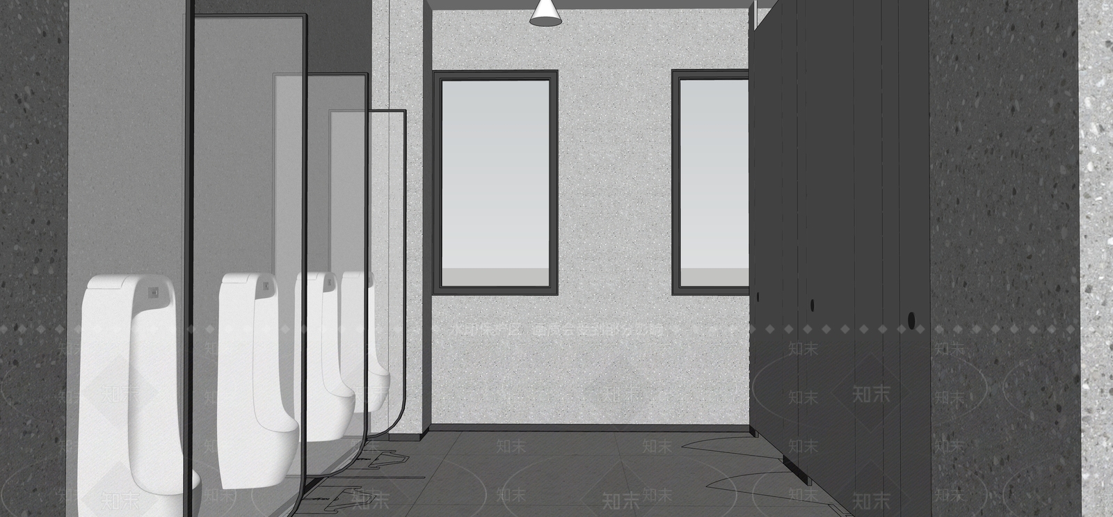 现代公共卫生间SU模型下载【ID:1203630123】