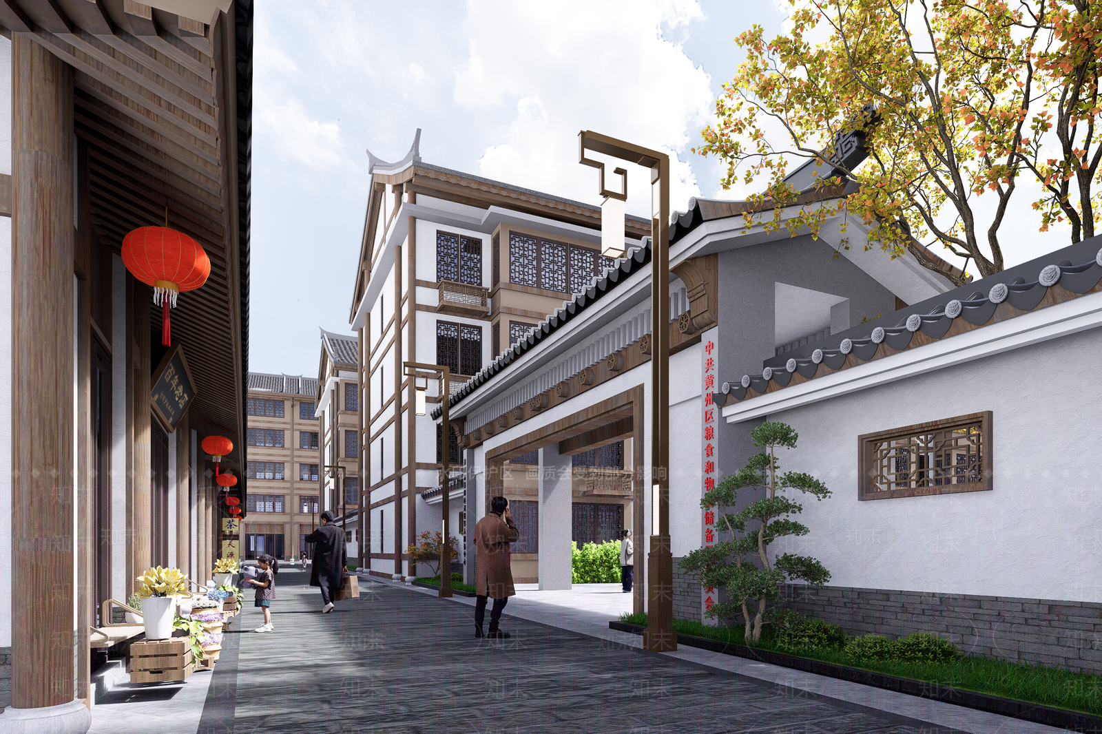 新中式中式其他商业建筑SU模型下载【ID:1203630028】