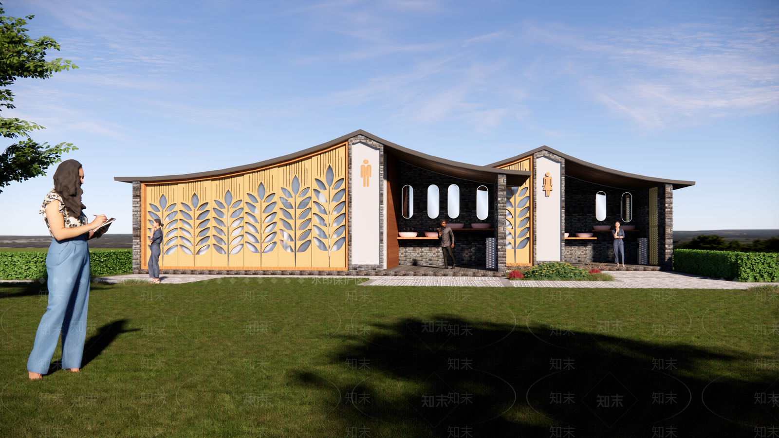 新中式小公建SU模型下载【ID:1203631642】